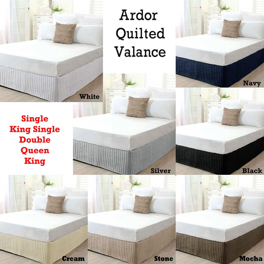 NNEDSZ Quilted Valance Silver SINGLE