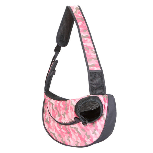 NNEDSZ Size L Pink Lightweight Single Shoulder Pet Sling Bag -  Stylish Durable Oxford Fabric Carrier